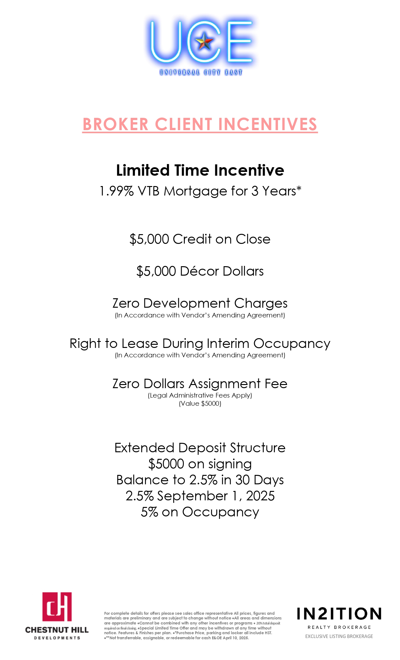 UCE Incentives