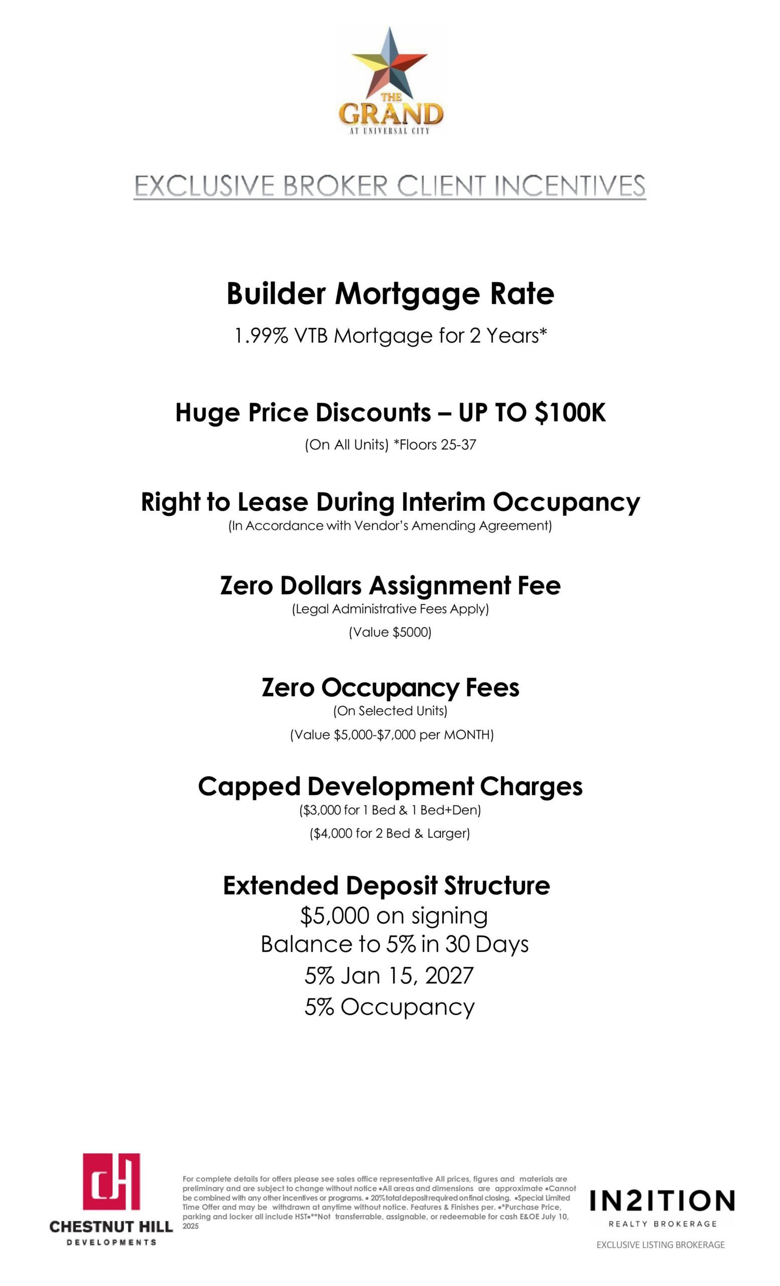 Exclusive Broker Client Incentives