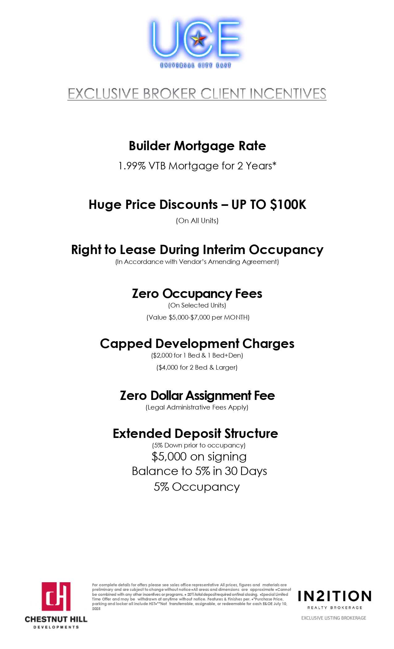 UCE Incentives